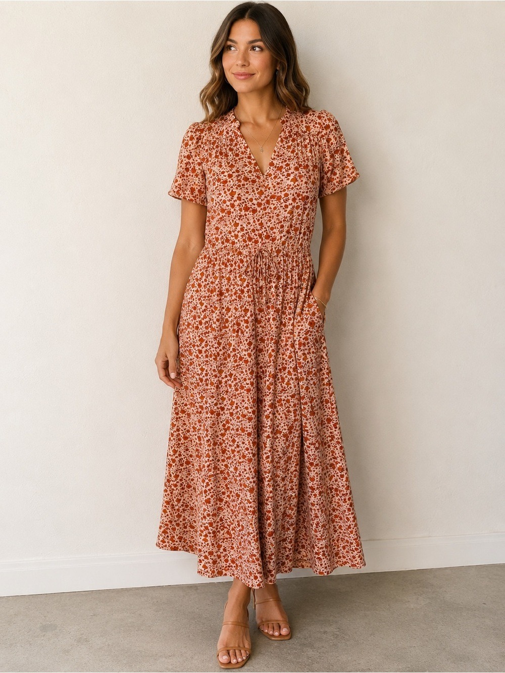 Christy Dawn Dawn Dress XS Organic Cotton Floral Prairie Maxi USA